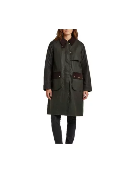 Długi trencz Barbour zielony