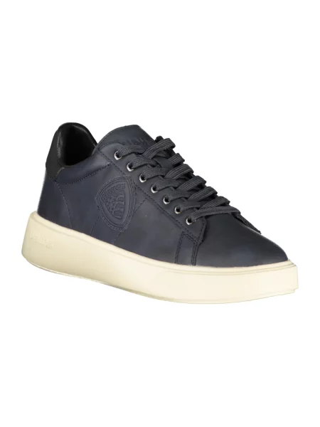 Sneakersy Blauer skórzane niebieskie
