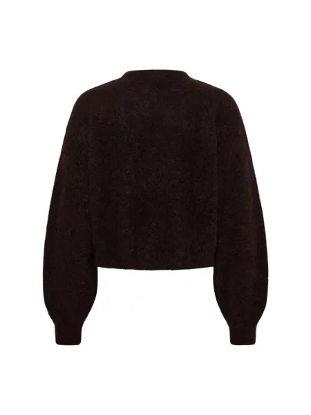 Dzianinowy sweter Gestuz brązowy