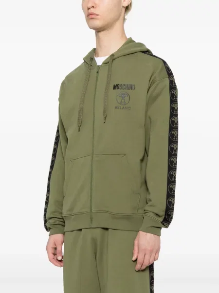 Hanorac cu glugă Moschino cu imagine verde