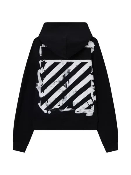 Hanorac cu glugă L/ab C/o Off-white cu imagine alb