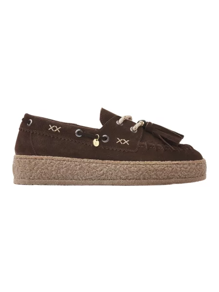 Loafersy Via Vai zamszowe brązowe
