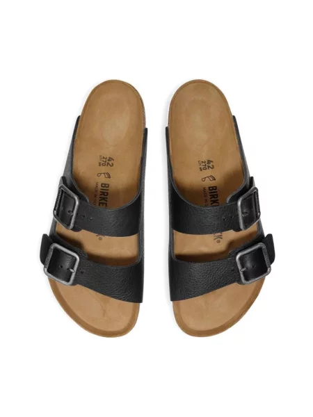 Klapki Birkenstock skórzane czarne