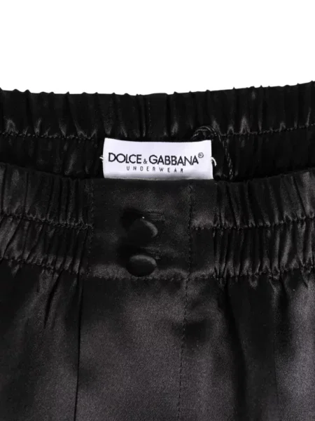 Pantaloni scurți Dolce & Gabbana de mătase negru