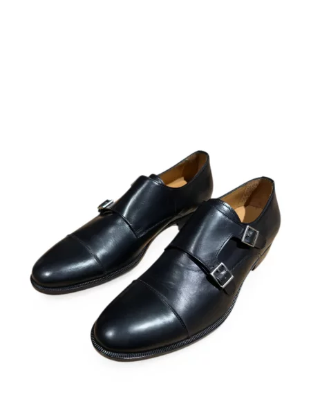 Pantofi monk Pertini din piele negru