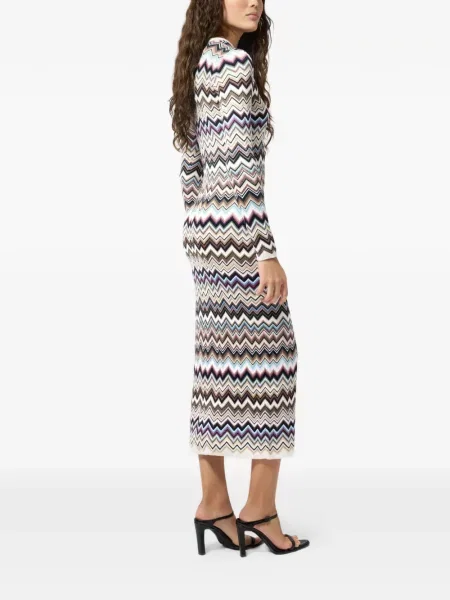 Rochie Missoni tricotate alb