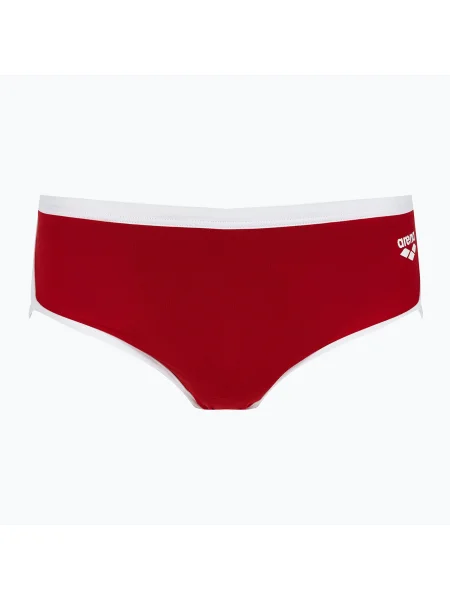 Slip de baie pentru bărbați arena Icons Swim Low Waist Short Solid red/white alb