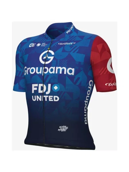 Koszulka rowerowa Groupama-FDJ Tour de France krótki rękaw XS niebieski