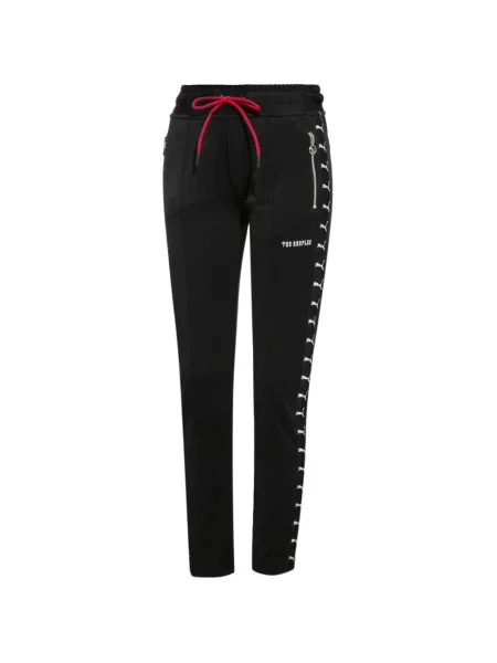 Pantaloni Puma cu dungi alergare negru