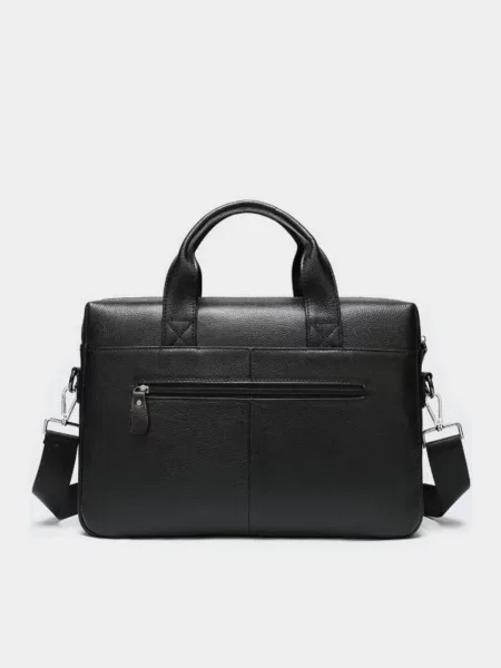 Кожаная сумка для ноутбука Royalbag черная