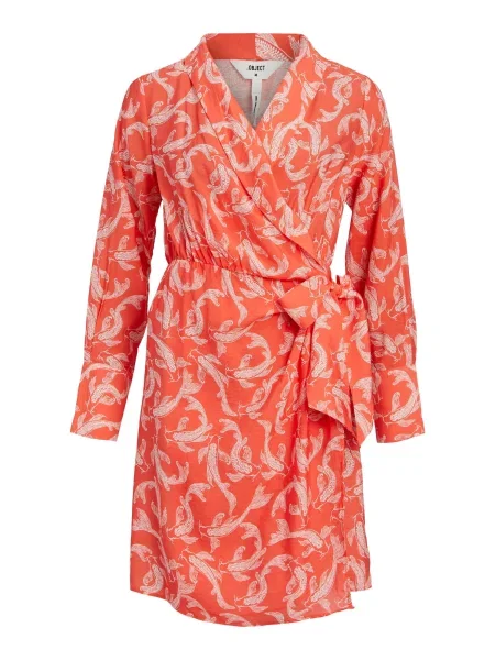 OBJECT Rochie Rio corai alb