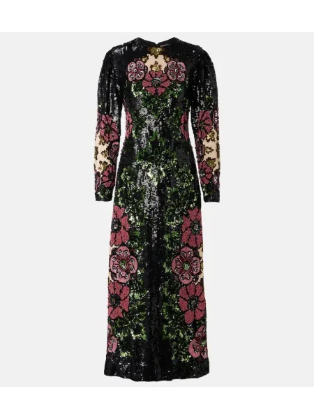 Rochie maxi La Doublej de costum negru