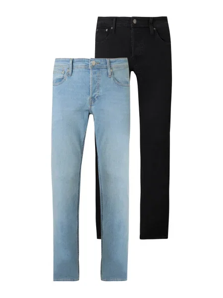 JACK & JONES Džíny JJIGLENN JJORIGINAL modrá džínovina černá
