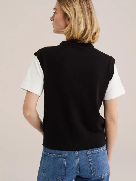 WE Fashion Sveter čierna biela