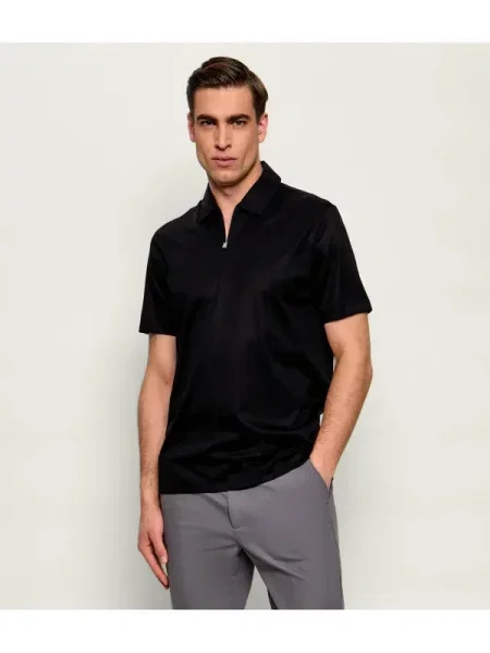 Tricou polo Boss Black negru