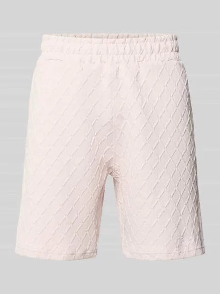Szorty typu sweat o kroju relaxed fit z fakturowanym wzorem model Jovren' Pegador