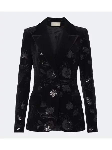Sacou Elie Saab de catifea negru