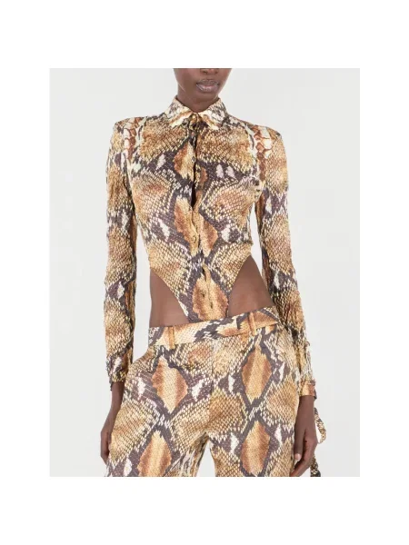 Koszula Roberto Cavalli brązowa