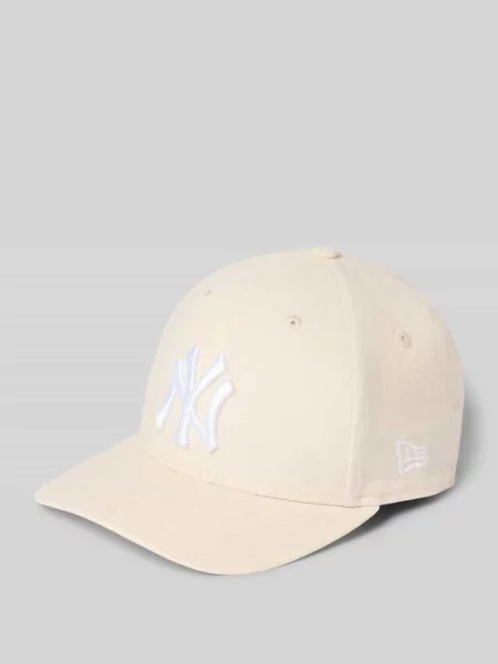 New Era czapka bejsbolówka z dodatkiem lnu LINEN MC NYY beżowa