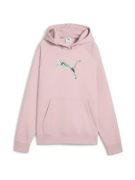 Majica s kapuljačom Puma ružičasta