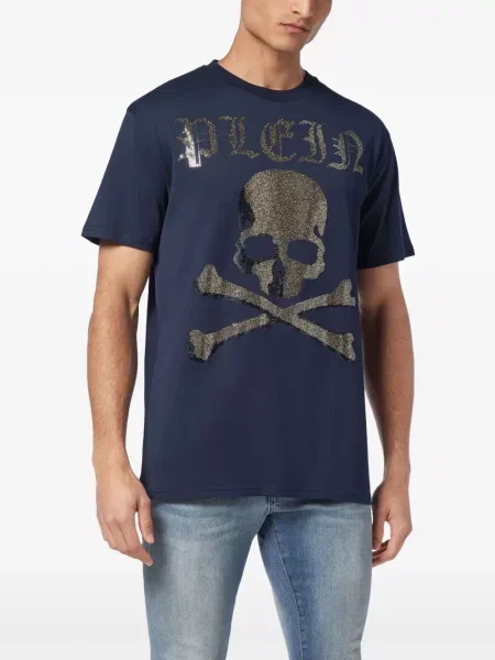Marškinėliai Philipp Plein mėlyna