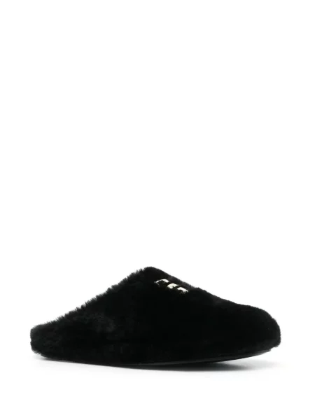 Papuci Givenchy din piele de oaie cu autograf negru
