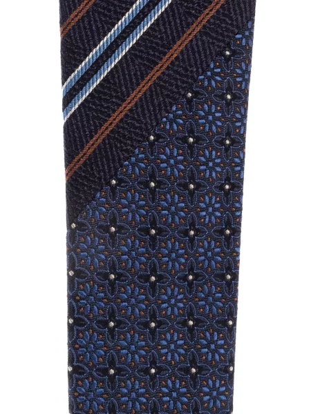 Cravată Etro de mătase cu model paisley albastru