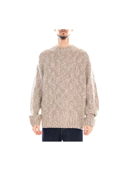 Sweter z dzianiny z prążkowanymi wykończeniami model ‘KYLOE’ Carhartt Work In Progress beżowy