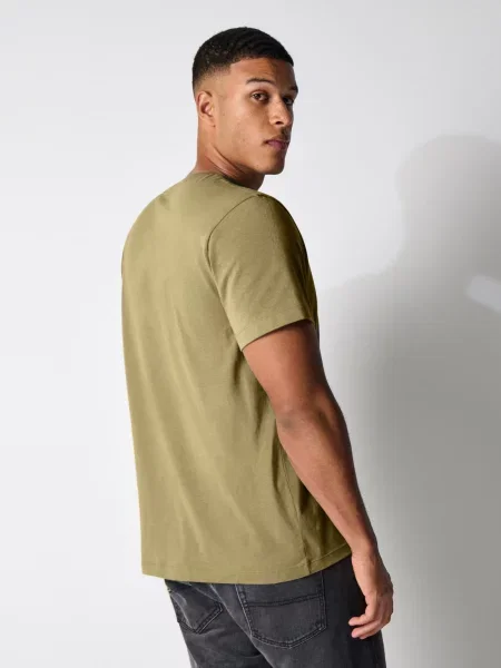 Футболка Sinsay с коротким рукавом хаки