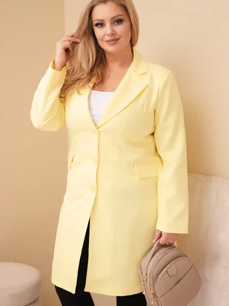 С яка палто от горен слой Kesi Włoski черно