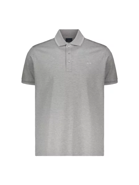 Koszulka polo Paul & Shark z krótkim rękawem szara