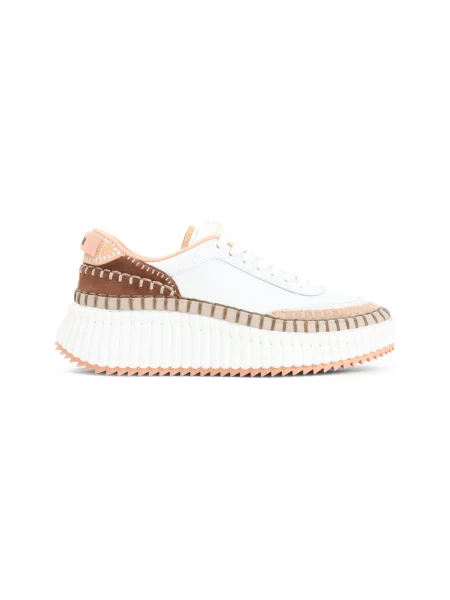 Sneakersy Chloe Nama skórzane beżowe
