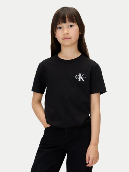 Calvin Klein Jeans Tricou Chest Monologo negru