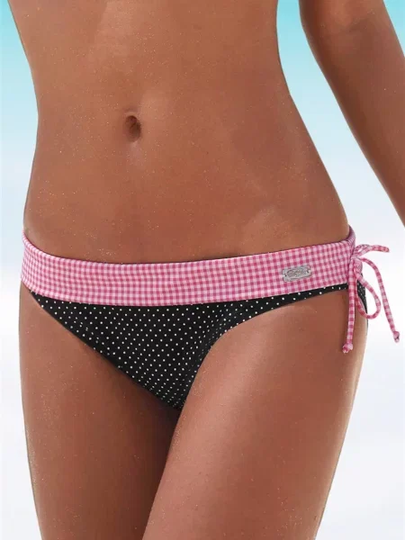 BUFFALO Bikini hlačke Vichy roza črna