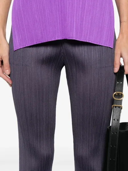 Pantaloni Pleats Please Issey Miyake plisate gri