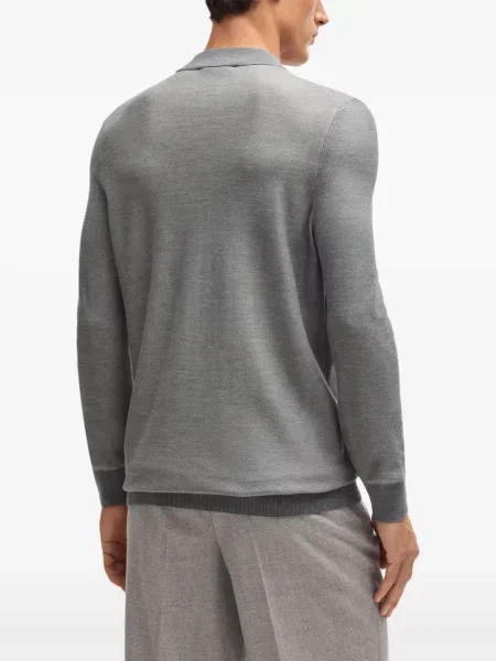 Hanorac crewneck Boss de mătase gri