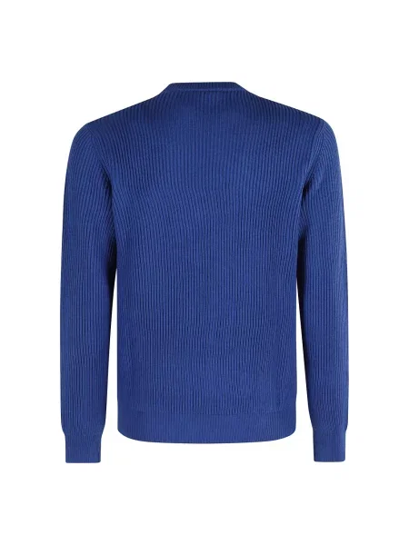 Sweter Roberto Collina niebieski