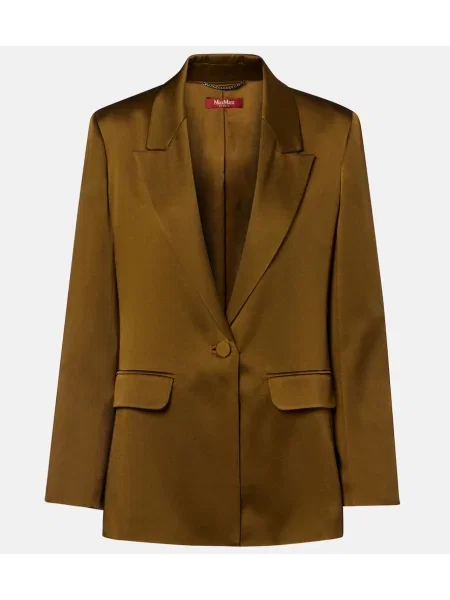 Sacou Max Mara din satin verde