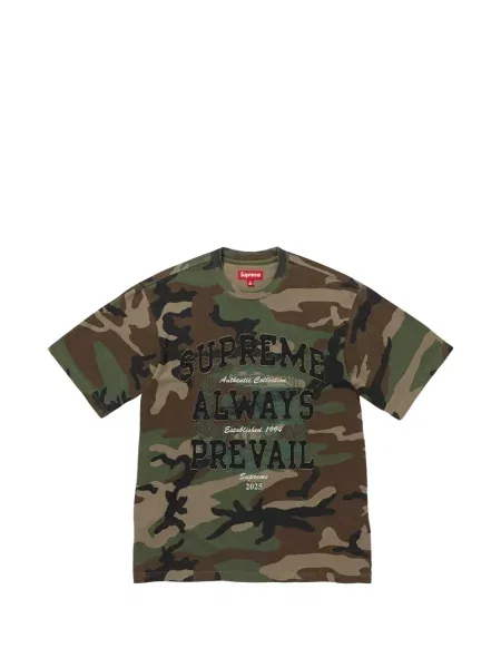 Tricou Supreme cu model camuflaj verde
