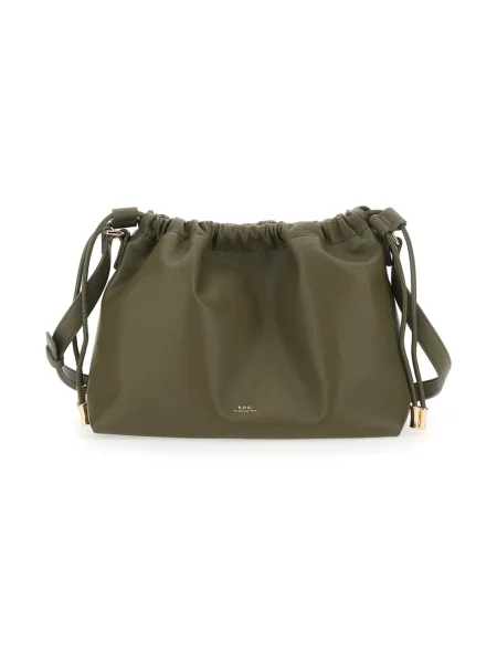 Torebka skórzana A.p.c. skórzana zielona