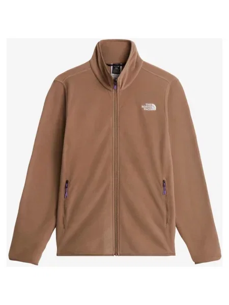 Polar The North Face Glacier Fleece Full Zip beżowo XS brązowy