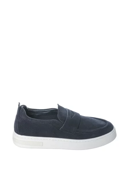 Pantofi loafer Armani Exchange din piele de căprioară albastru