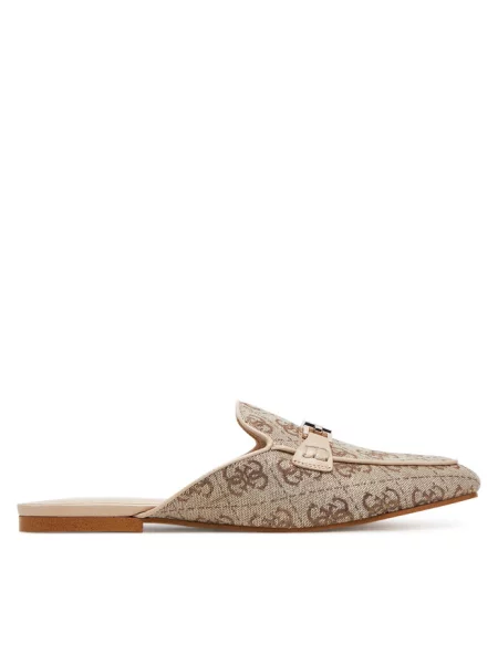 Klapki Guess beżowe