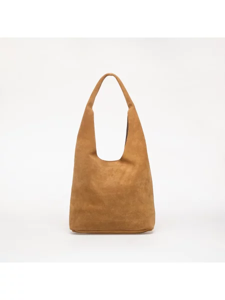 Geantă Calvin Klein Slouchy Suede Leather Brown Universal bordo