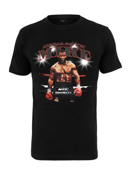 Mister Tee Tričko Dynamite Mike hnědá / krvavě červená / černá bílá