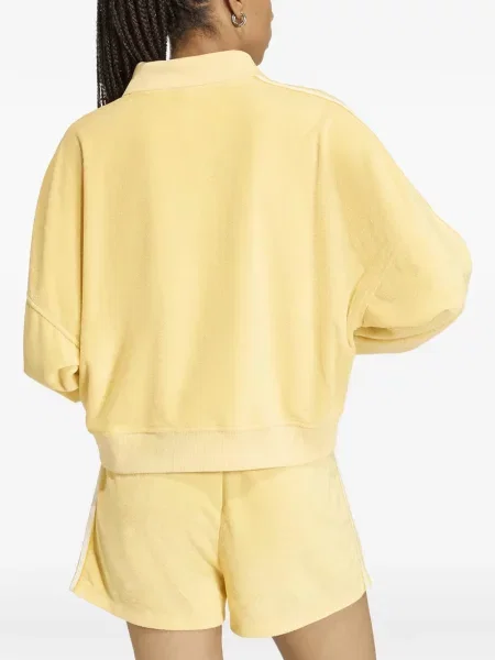 Top Adidas cu decolteu rotund cu dungi cu umerii deschiși negru