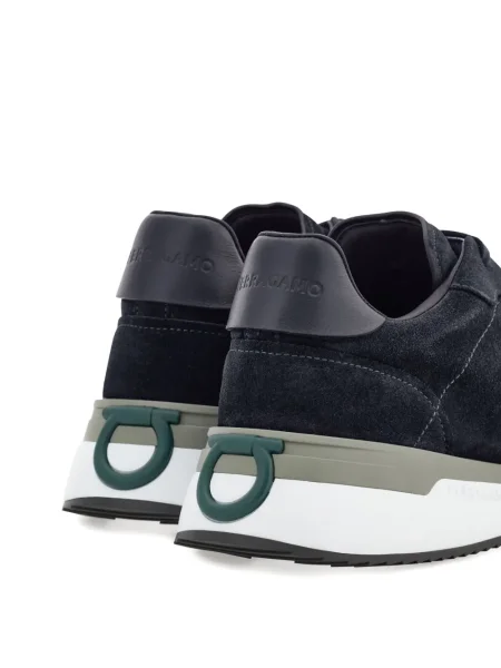 Sneakerși Ferragamo din piele de căprioară albastru