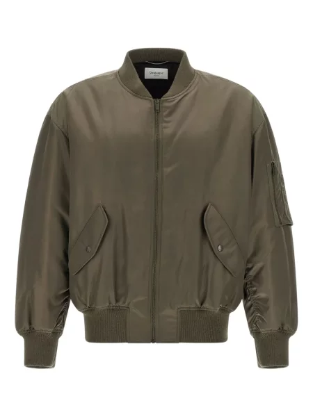 Geacă bomber Saint Laurent verde