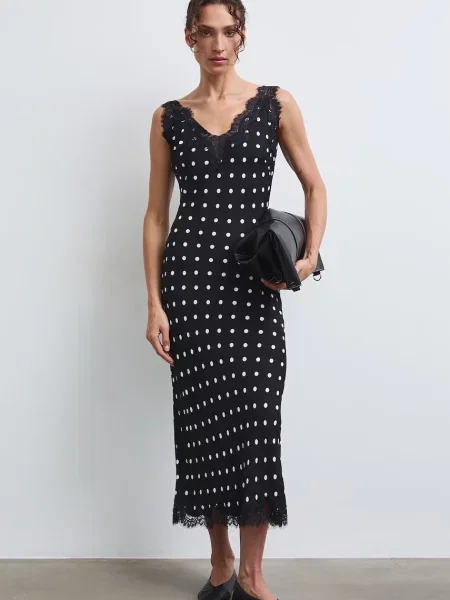 Medicine rochie din vâscoză negru