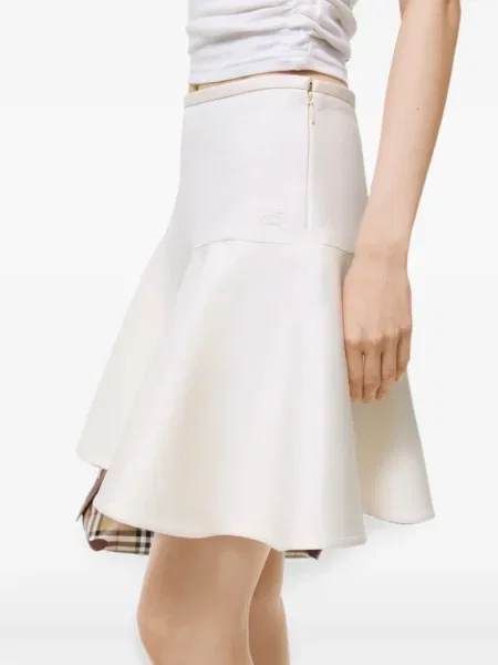 Fusta mini Burberry evazată alb